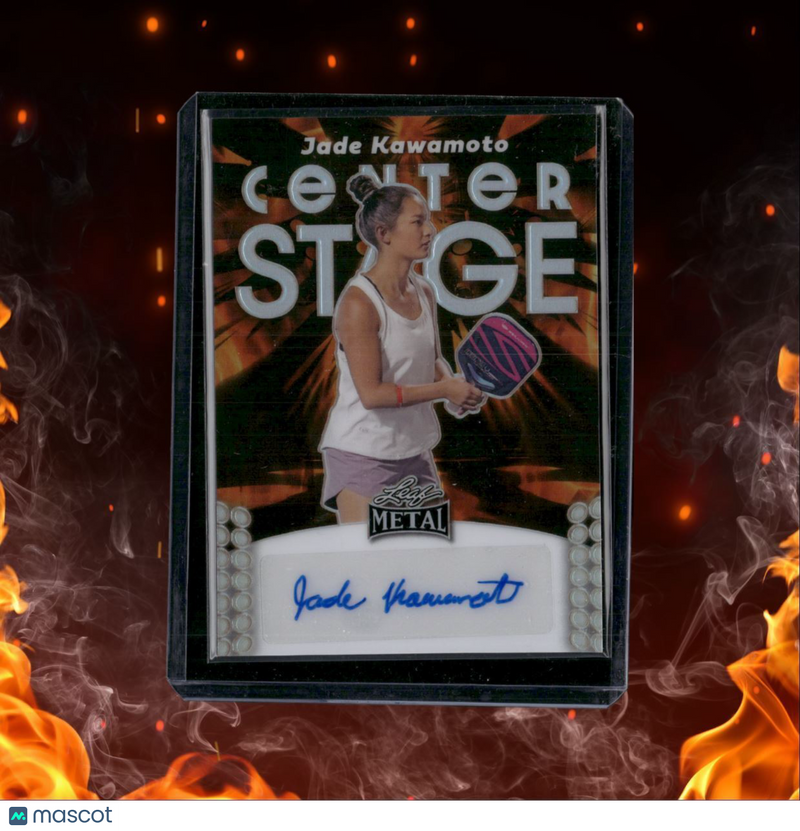2024 Leaf Metal Pickleball Jade Kawamoto Center Stage Fire Prismatic Auto 2/4