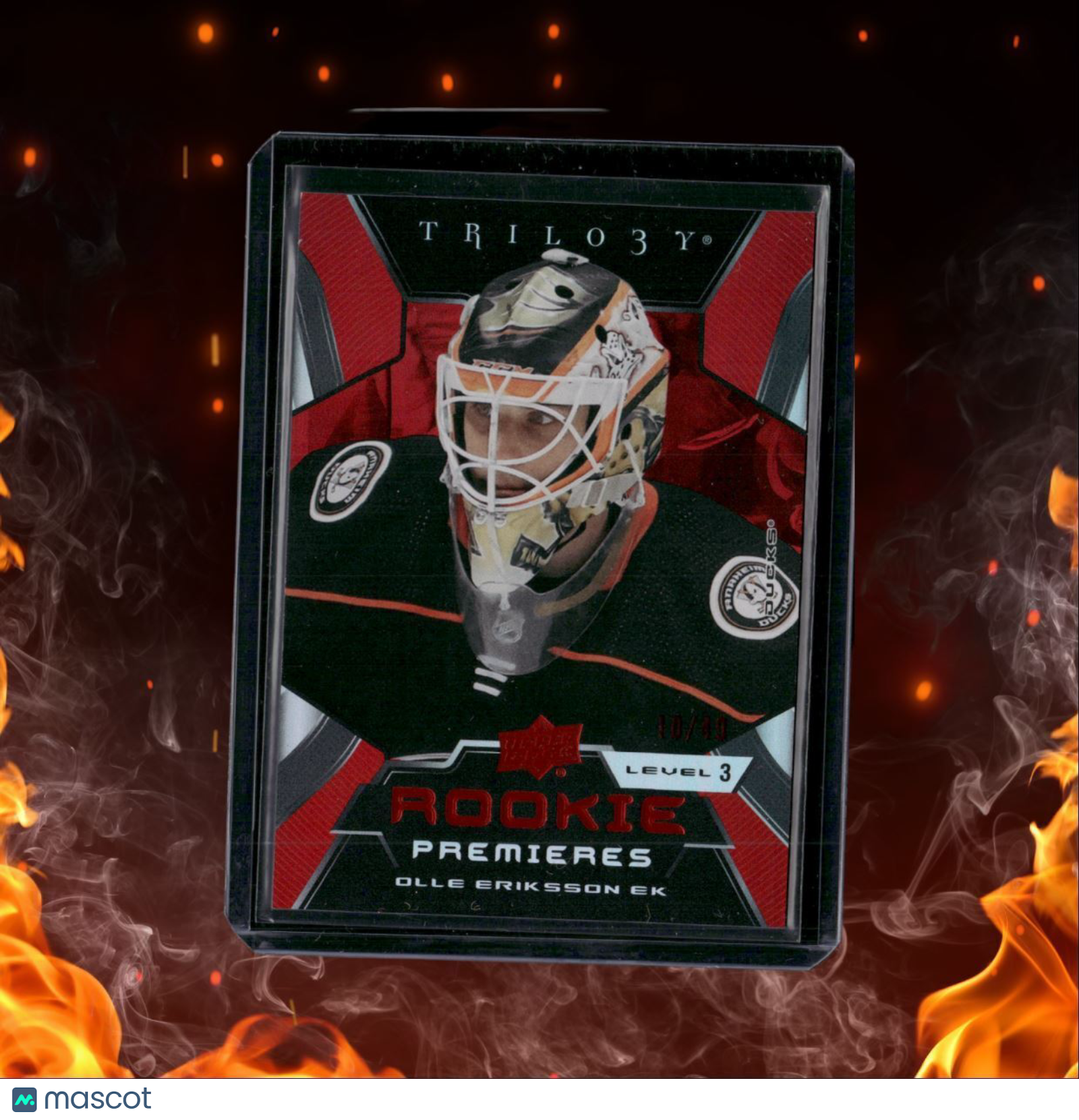 2023-24 Upper Deck Trilogy Olle Eriksson Ek Level 3 Red Rookie 10/49 #203