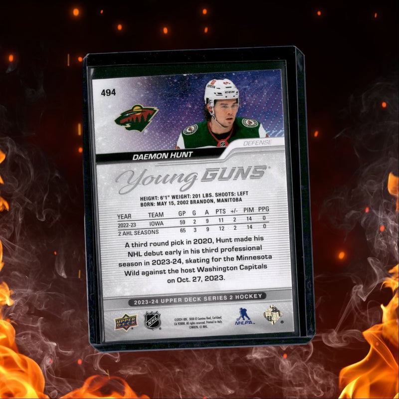 2023-24 Upper Deck Daemon Hunt Young Guns Rookie