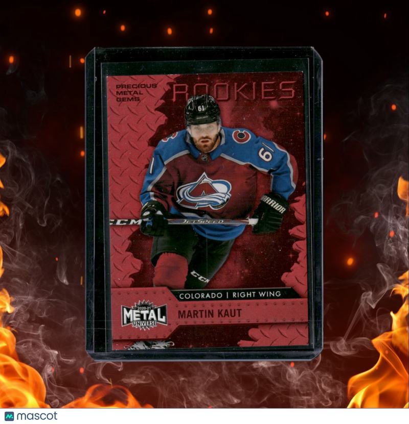 2020-21 Skybox Metal Universe Martin Kaut Precious Metal Gems Red Rookie 069/100