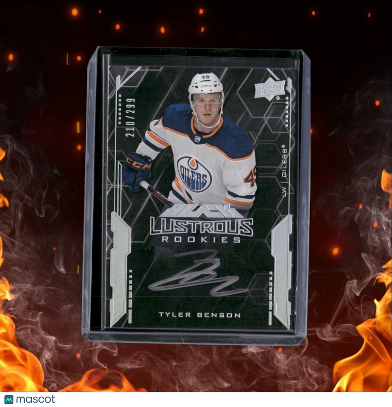 2020-21 Upper Deck SPx Tyler Benson Black Lustrous Rookie Auto 210/299