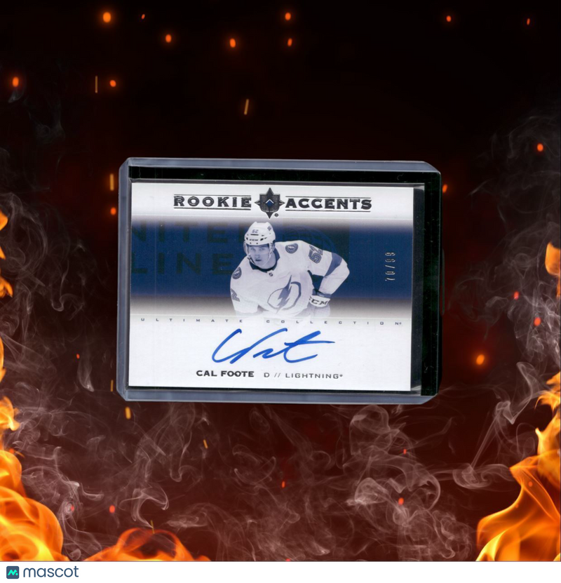 2020-21 Upper Deck Ultimate Cal Foote Accents Spectrum Rookie Auto 70/99