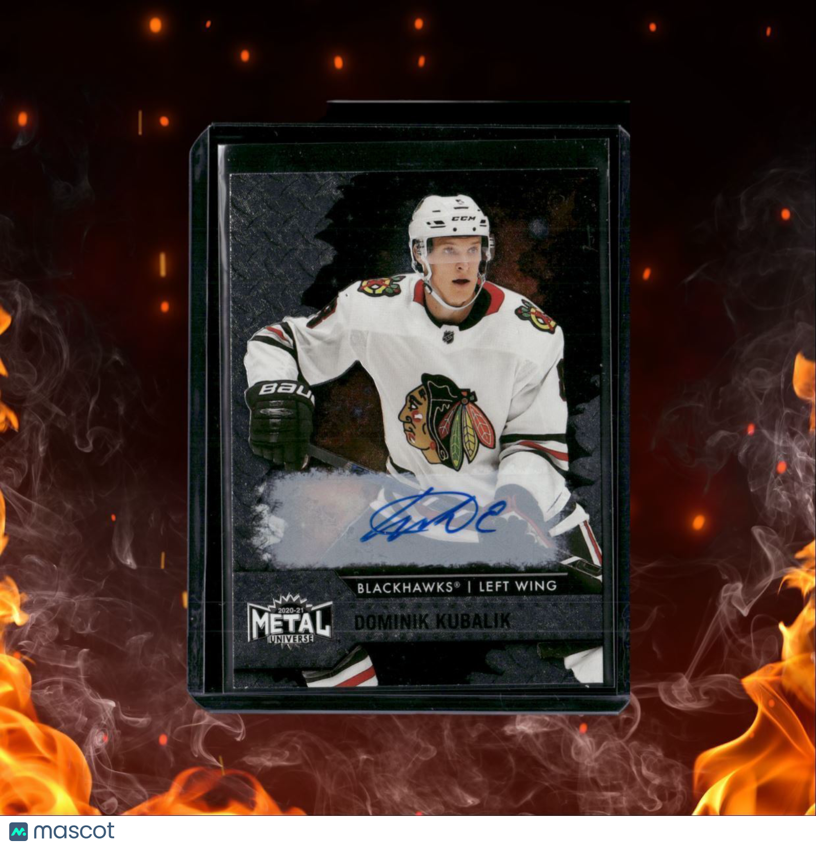 2020-21 Skybox Metal Universe Dominik Kubalik Silver Auto #56