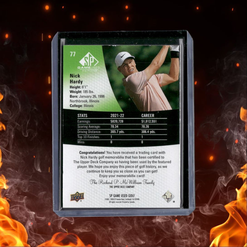 2024 SP Game Used Golf Nick Hardy Jersey Relic Rookie