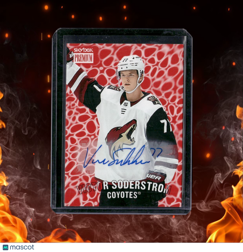 2020-21 Skybox Metal Universe Victor Soderstrom Premium Prospects Rookie Auto