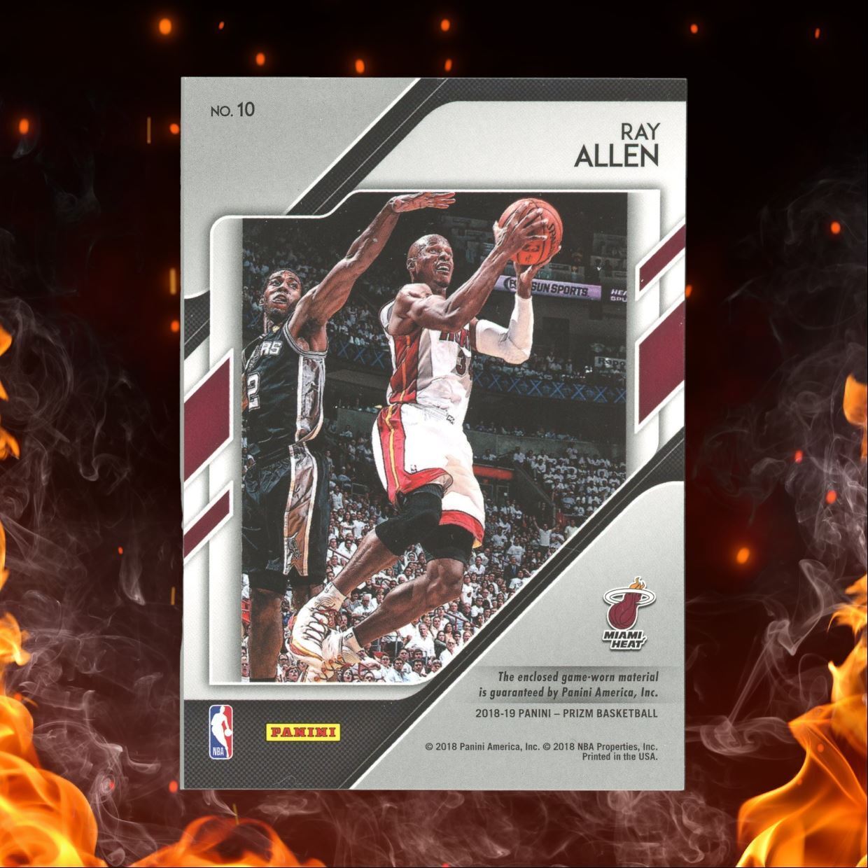 2018-19 Panini Prizm Ray Allen Sensational Swatches Jersey #10