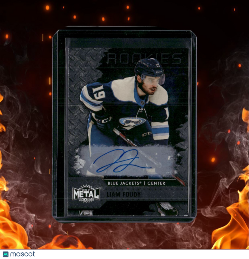 2020-21 Skybox Metal Universe Liam Foudy Silver Rookie Auto 142/299