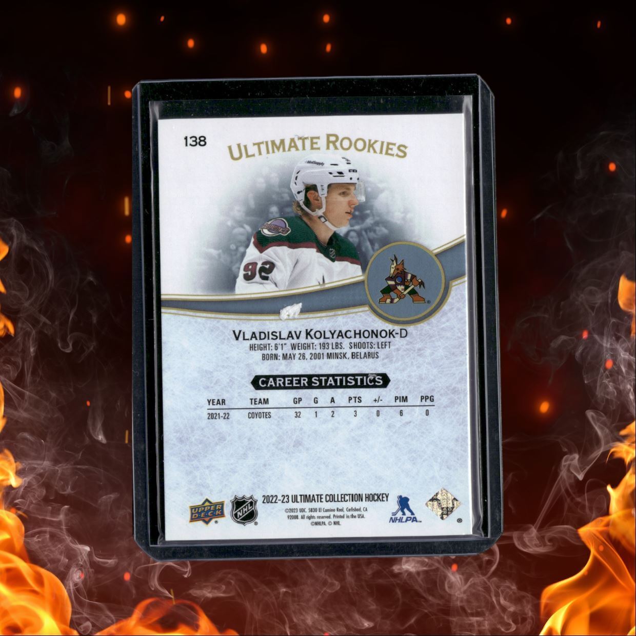 2022-23 Upper Deck Ultimate Collection Vladislav Kolyachonok Rookie 009/299 #138