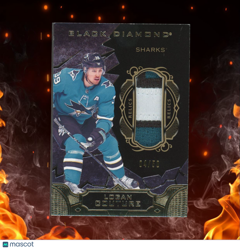 2018-19 Upper Deck Black Diamond Logan Couture Patch Gold 04/50