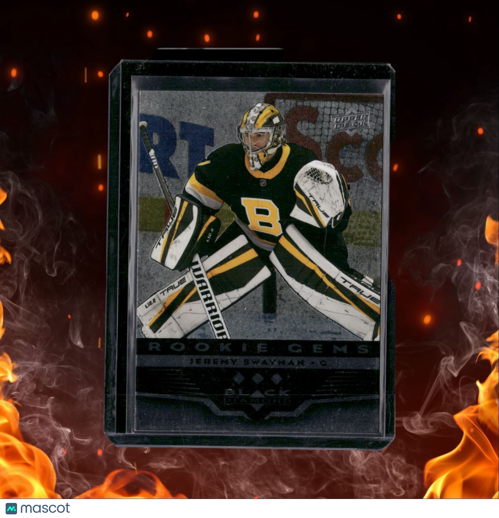 2021-22 Upper Deck Jeremy Swayman Retro Black Diamond 3-Star Rookie #BD-36