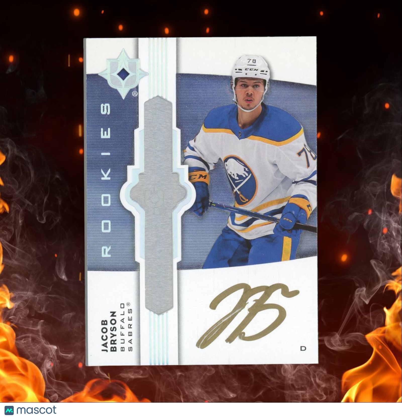 2021-22 Upper Deck Ultimate Jacob Bryson Emblem Rookie Auto #UE-JB