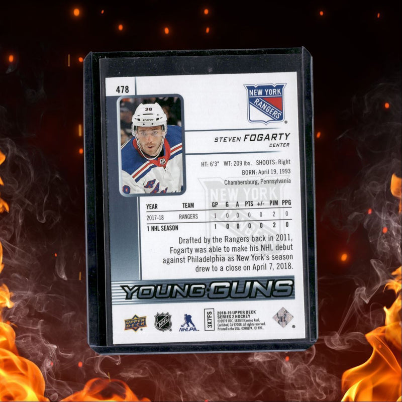 2018-19 Upper Deck Young Guns Steven Fogarty Rookie