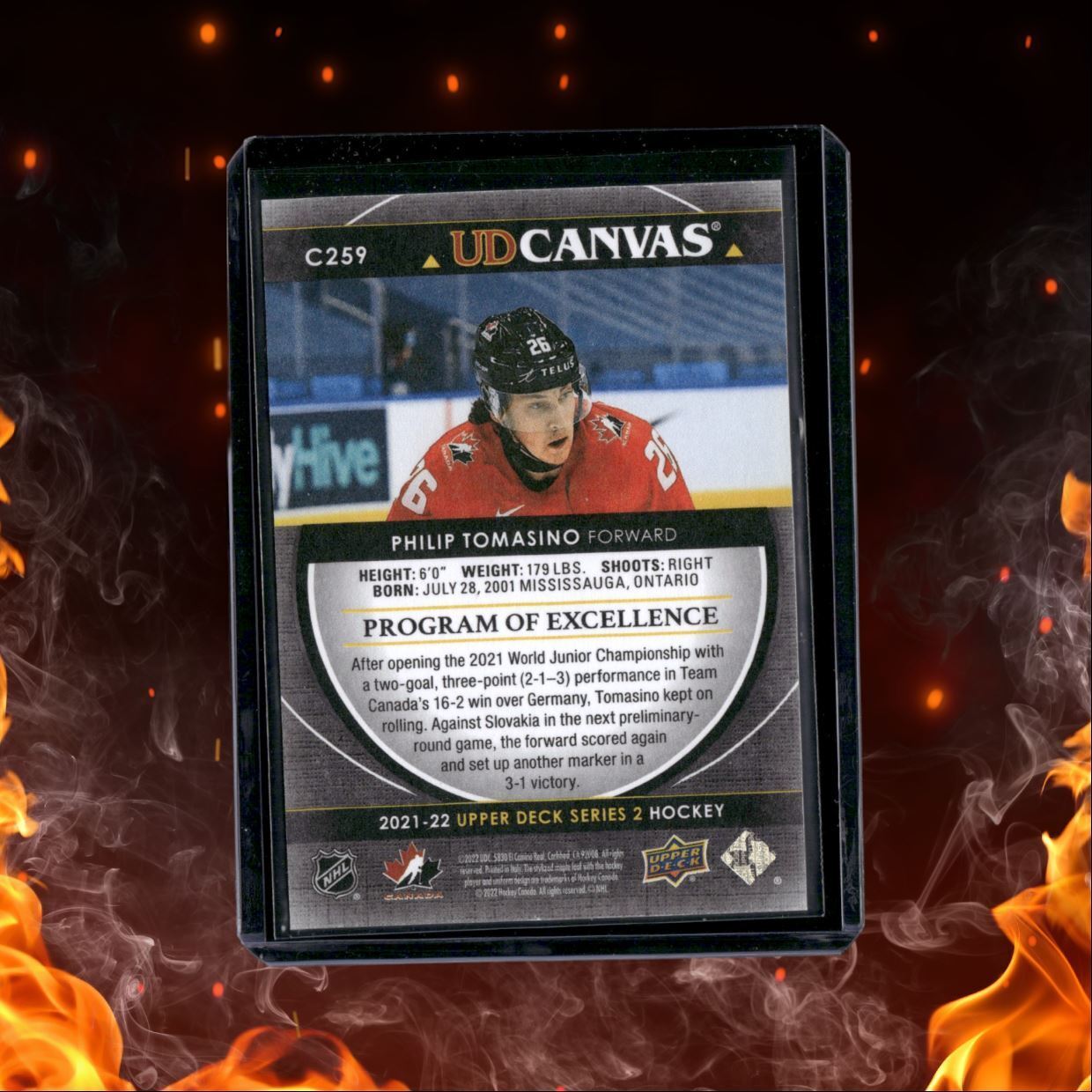 2021-22 Upper Deck Philip Tomasino Program of Excellence Canvas Rookie #C259