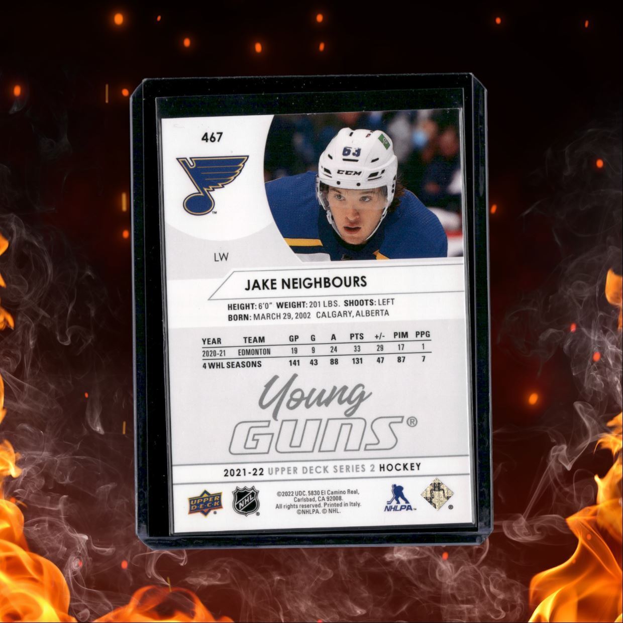 2021-22 Upper Deck Jake Neighbours Young Guns Rookie #467
