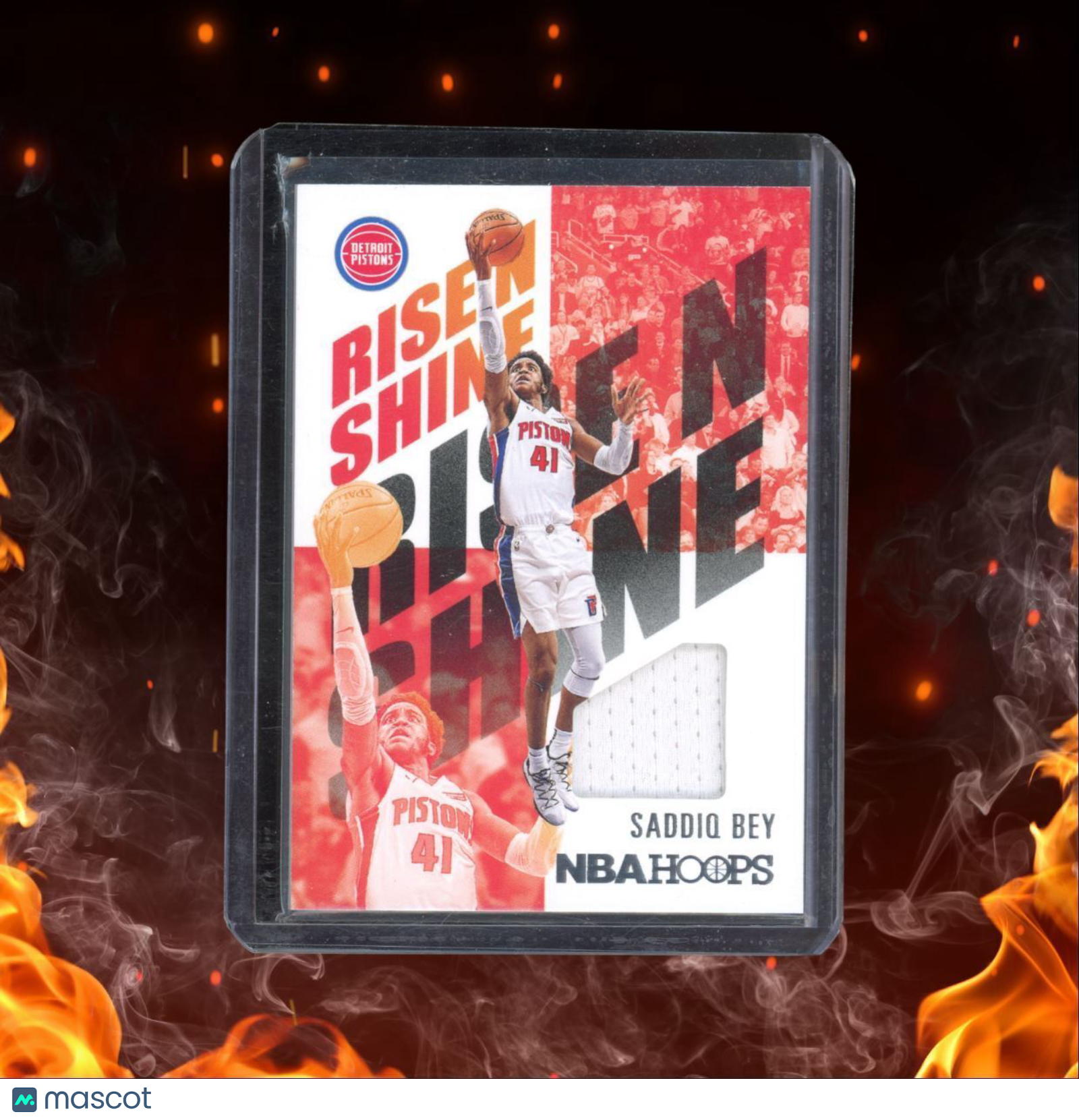 2020-21 Panini Hoops Saddiq Bey Rise N Shine Jersey Rookie #RNSSBY