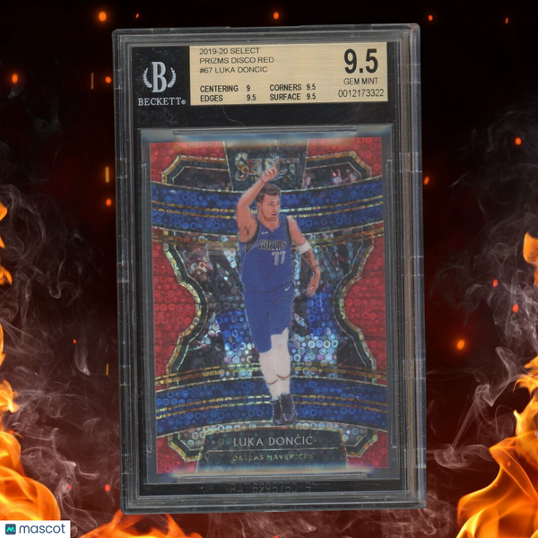 2019-20 Panini Select LUKA DONCIC Concourse /49 Red Disco Prizm BGS 9.5 #67