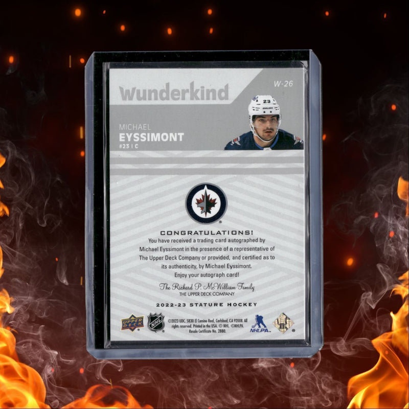 2022-23 Upper Deck Stature Wunderkind Auto Michael Eyssimont