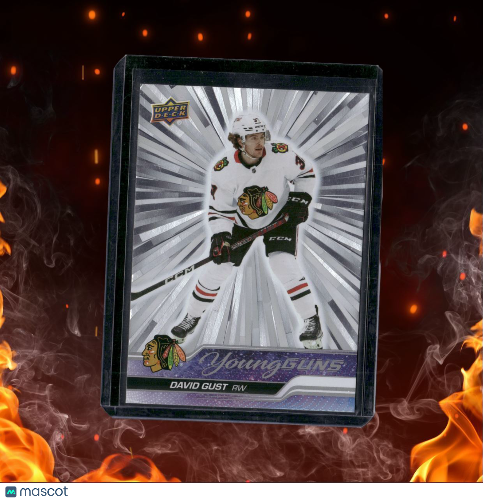 2023-24 Upper Deck David Gust Silver Out Burst Young Guns Rookie #218