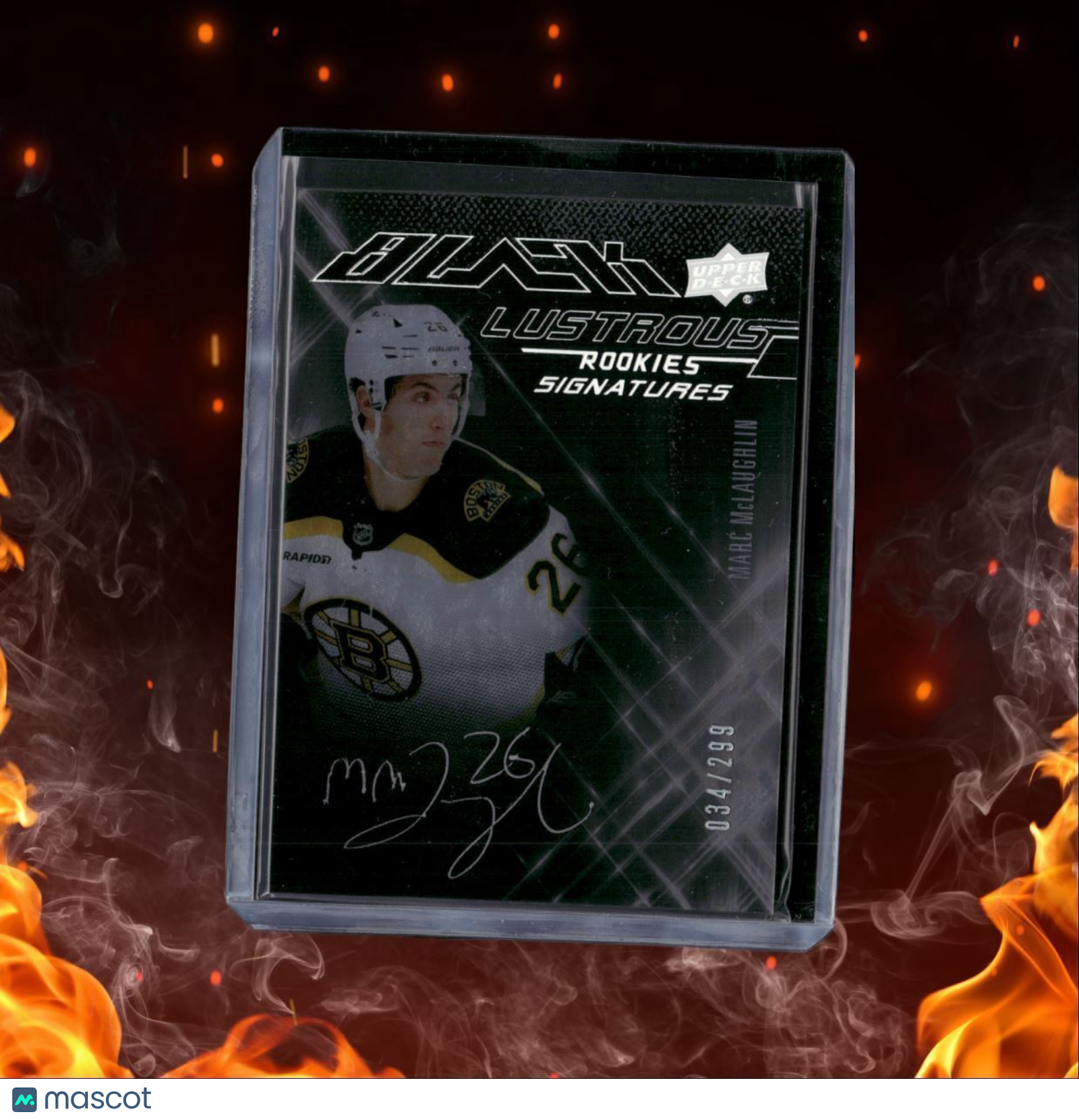 2023-24 Upper Deck Black Marc Mclaughlin Lustrous Rookie Auto 034/299 #26