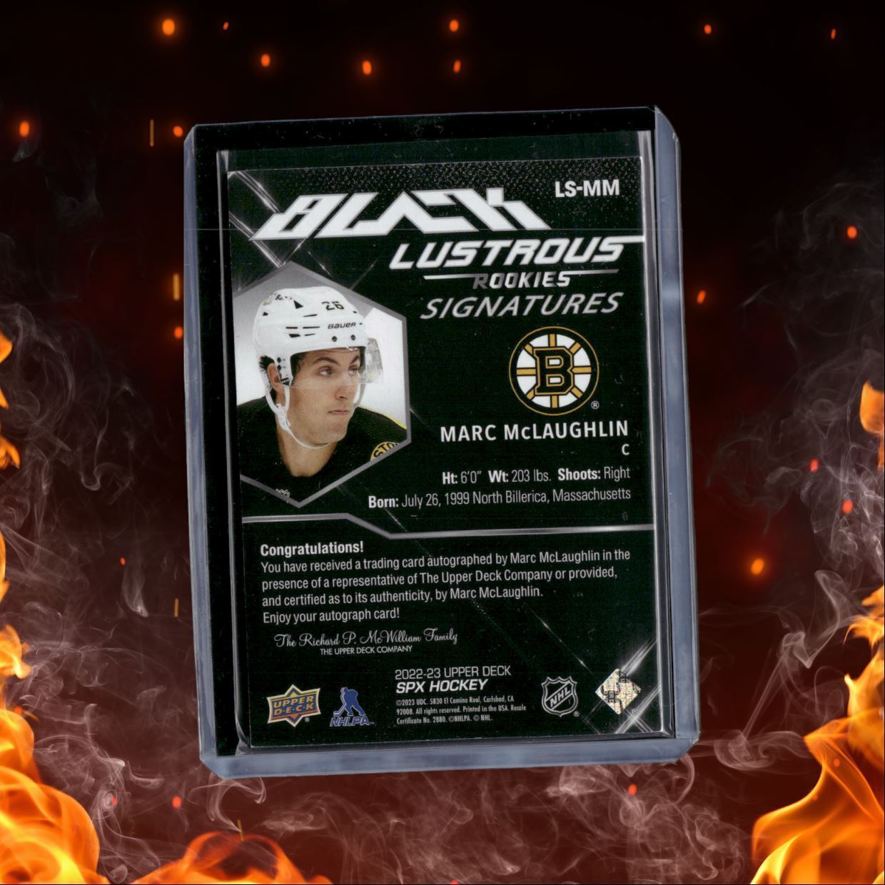 2023-24 Upper Deck Black Marc Mclaughlin Lustrous Rookie Auto 034/299 #26
