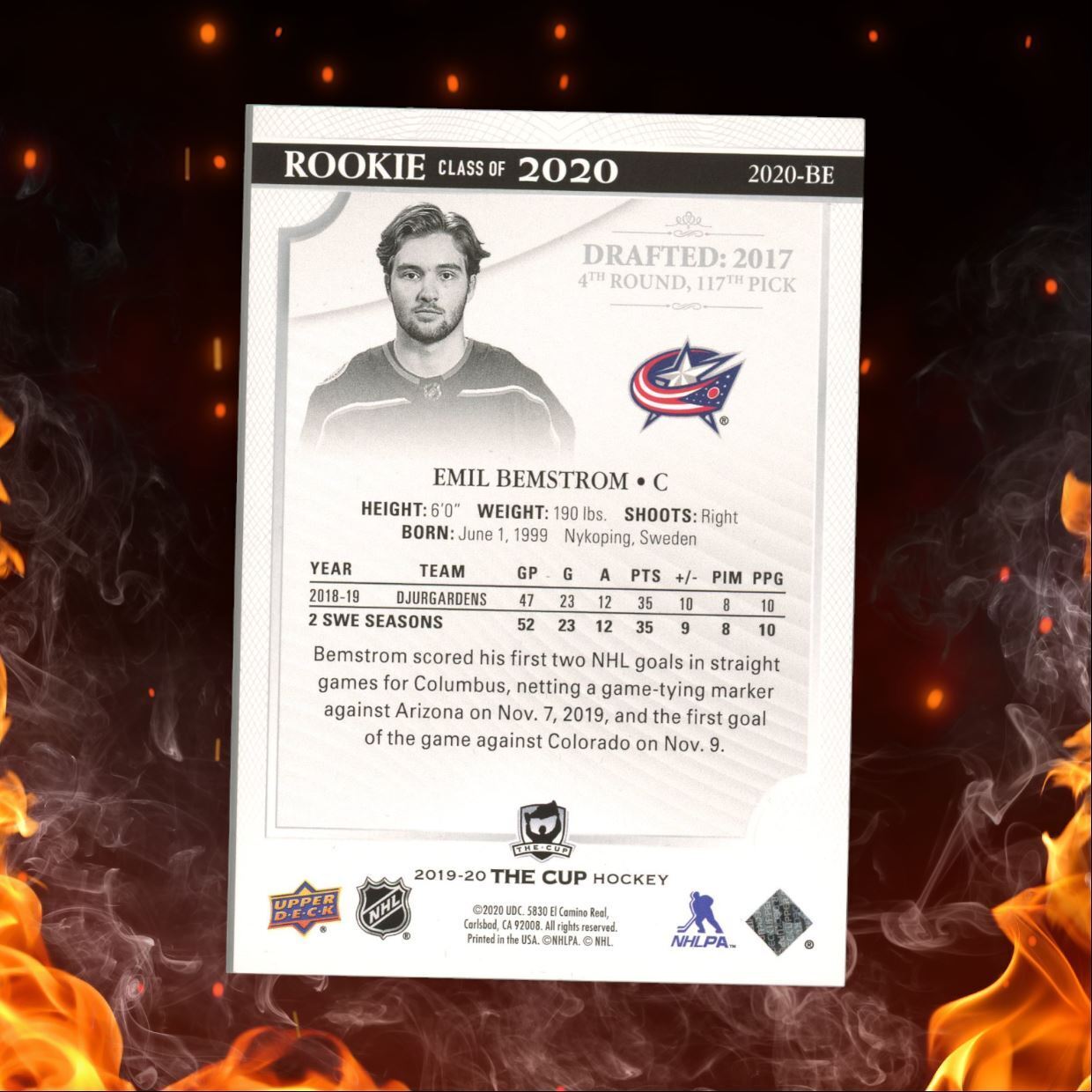 2020-21 Upper Deck The Cup Emil Bemstrom Rookie 129/249 #2020-BE