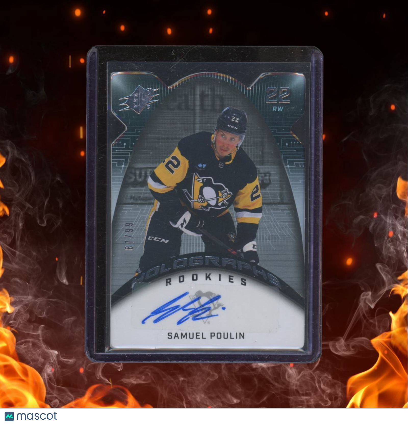 2022-23 Upper Deck SPX Samuel Poulin Holographs Rookie Auto 87/99 #HGR-SP