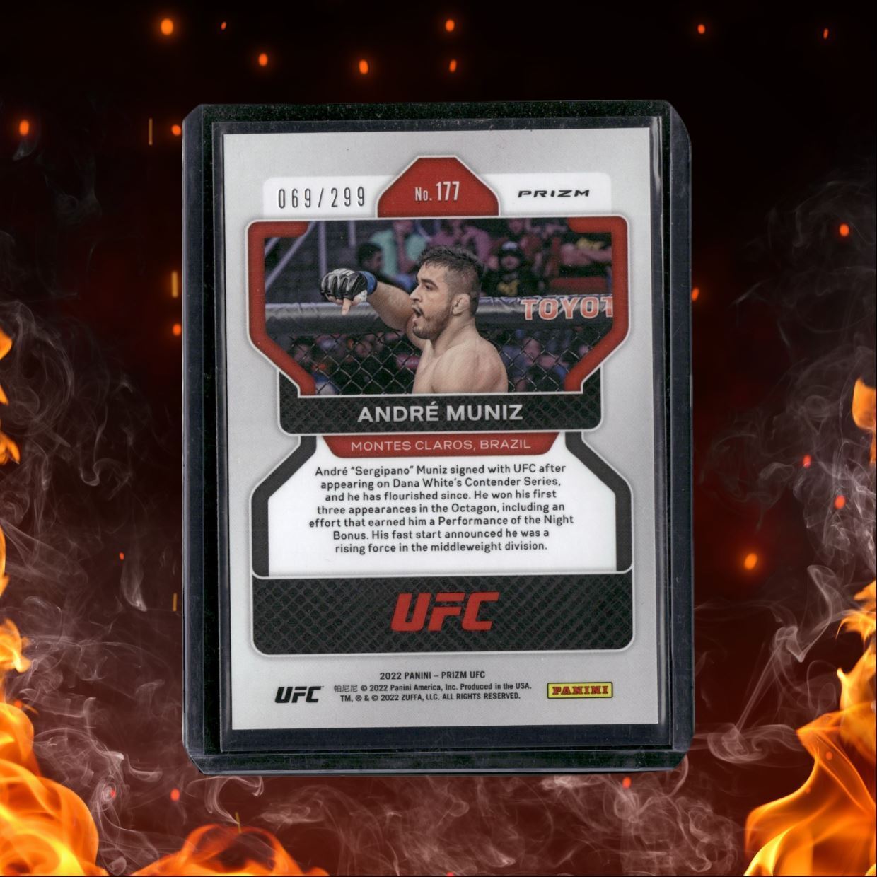 2022 Panini Prizm Andre Muniz Red Prizm Rookie 069/299 #177