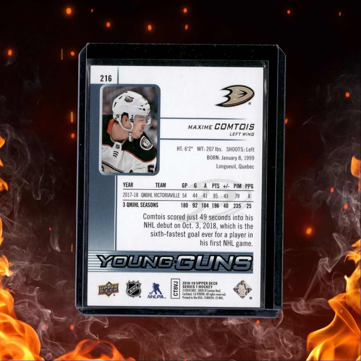 2018-19 Upper Deck Young Guns Andrew Shaw Rookie #216
