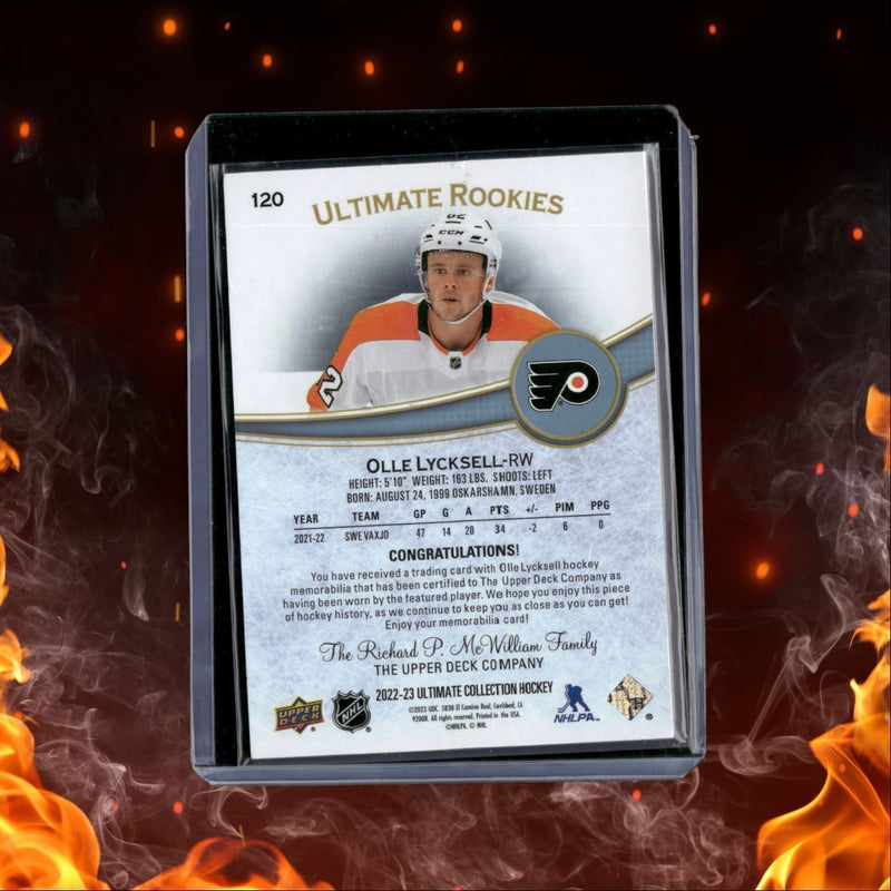 2022-23 Upper Deck Ultimate Olle Lycksell Jersey Rookie 287/799