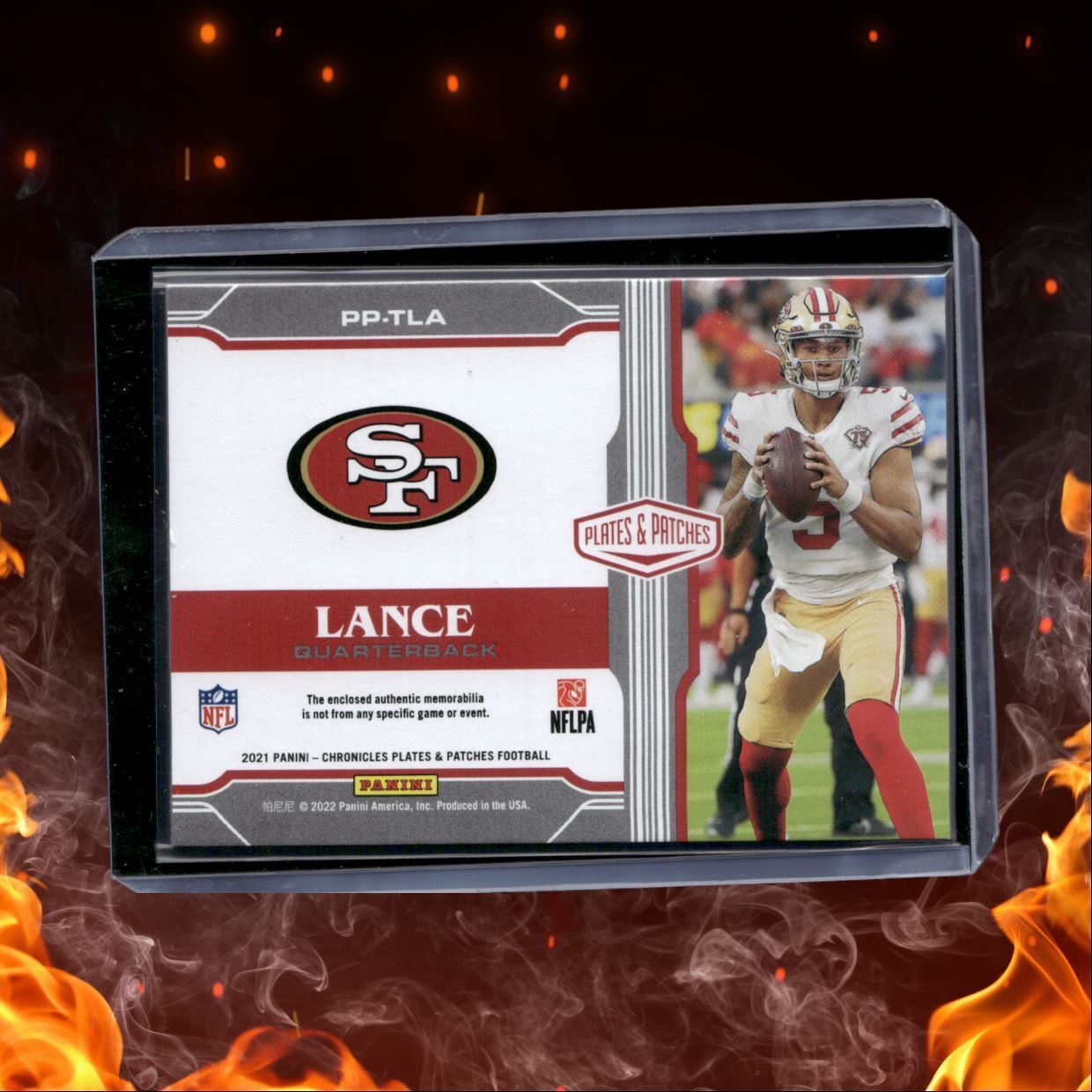 2021 Panini Chronicles Plates & Patches Trey Lance Jersey Rookie 247/399 #PP-TLA