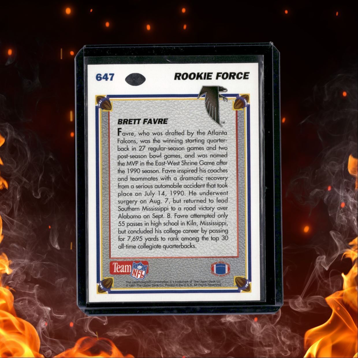 1991 Upper Deck Brett Favre Force Rookie #647