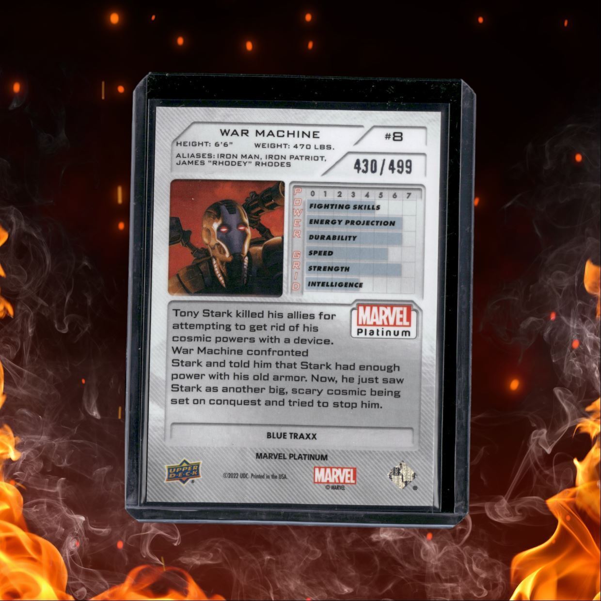 2024 Marvel Platinum War Machine /499 Blue Traxx 430/499 #8