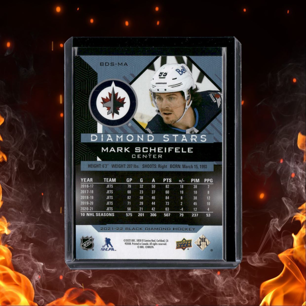 2021-22 Upper Deck Black Diamond Mark Scheifele Diamond Stars 033/249 #BDS-MA