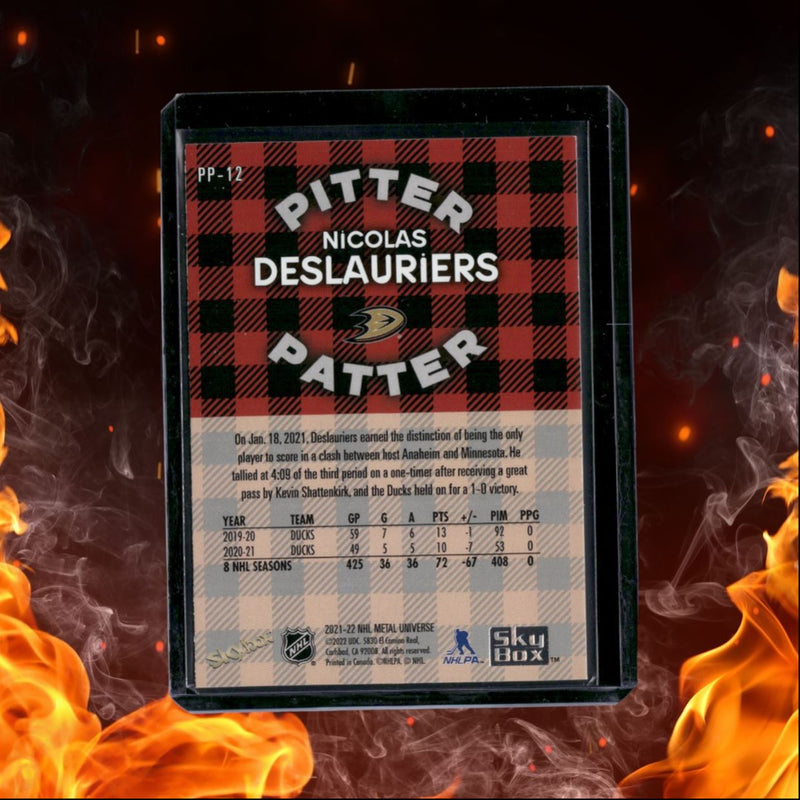 2021-22 SkyBox Metal Universe Nicolas Deslauriers Pitter Patter SP