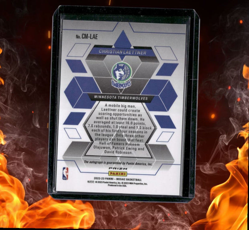 2022-23 Panini Mosaic Christian Laettner Collage Mosaic Prizm Auto