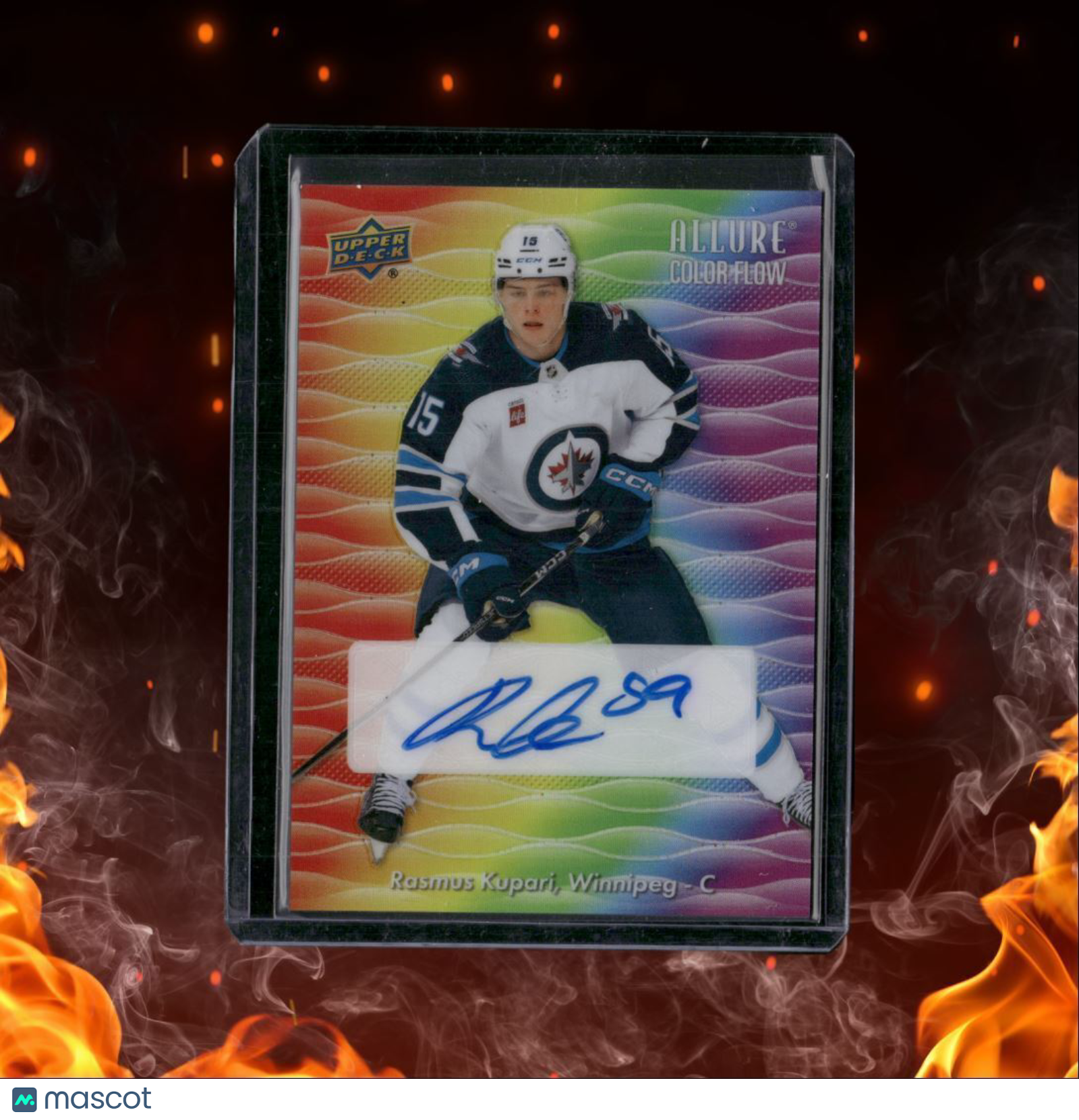 2023-24 Upper Deck Allure Rasmus Kupari Color Flow Rainbow Auto #CFA-RK