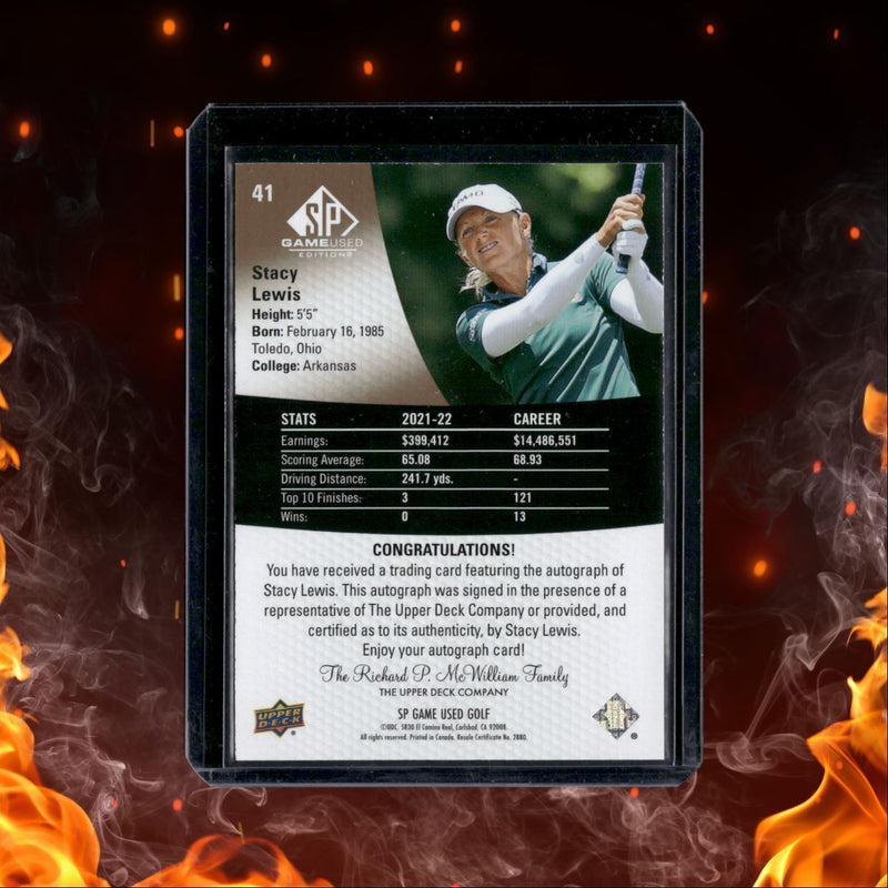 2024 SP Game Used Golf Stacy Lewis Auto