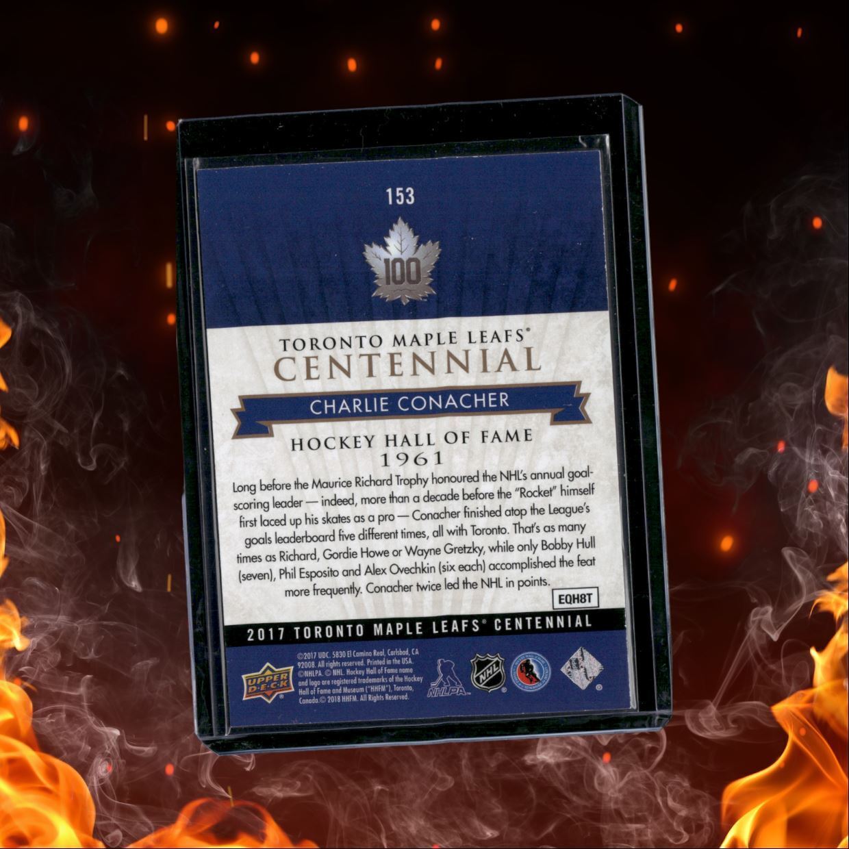 2017-18 Upper Deck Toronto Maple Leafs Centennial Charlie Conacher Gold HoF