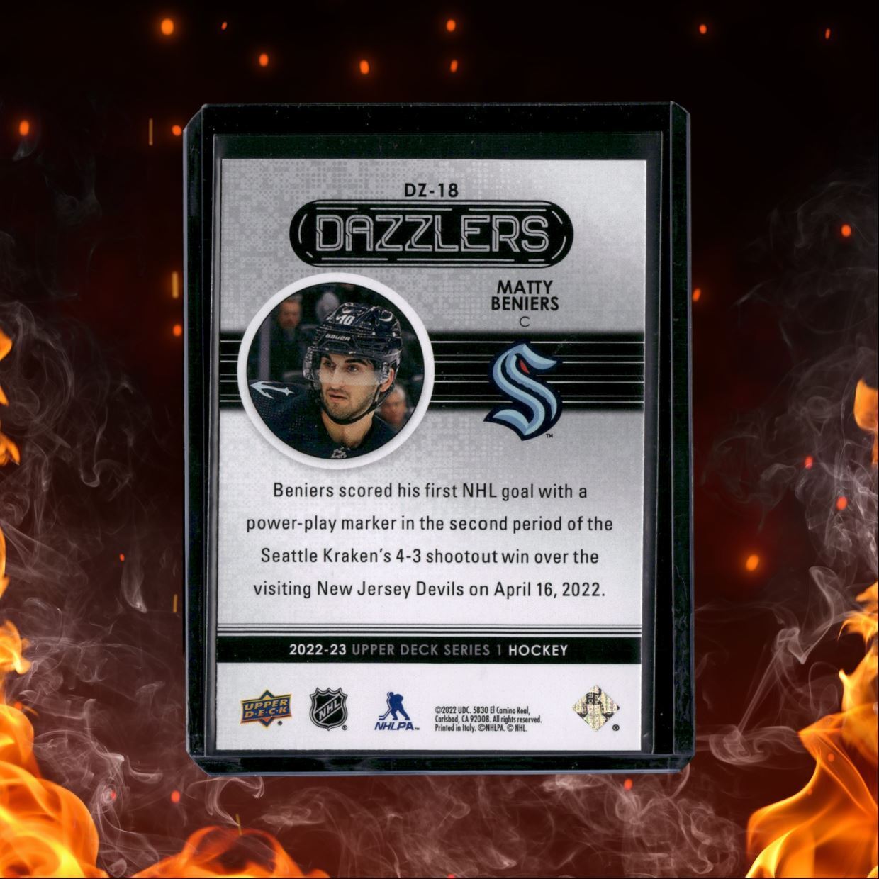 2022-23 Upper Deck Matty Beniers Dazzlers Red Rookie #DZ-18