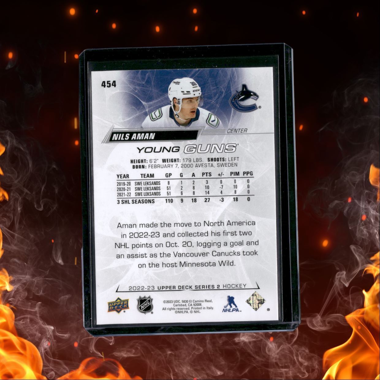 2022-23 Upper Deck Nils Aman Young Guns Rookie #454