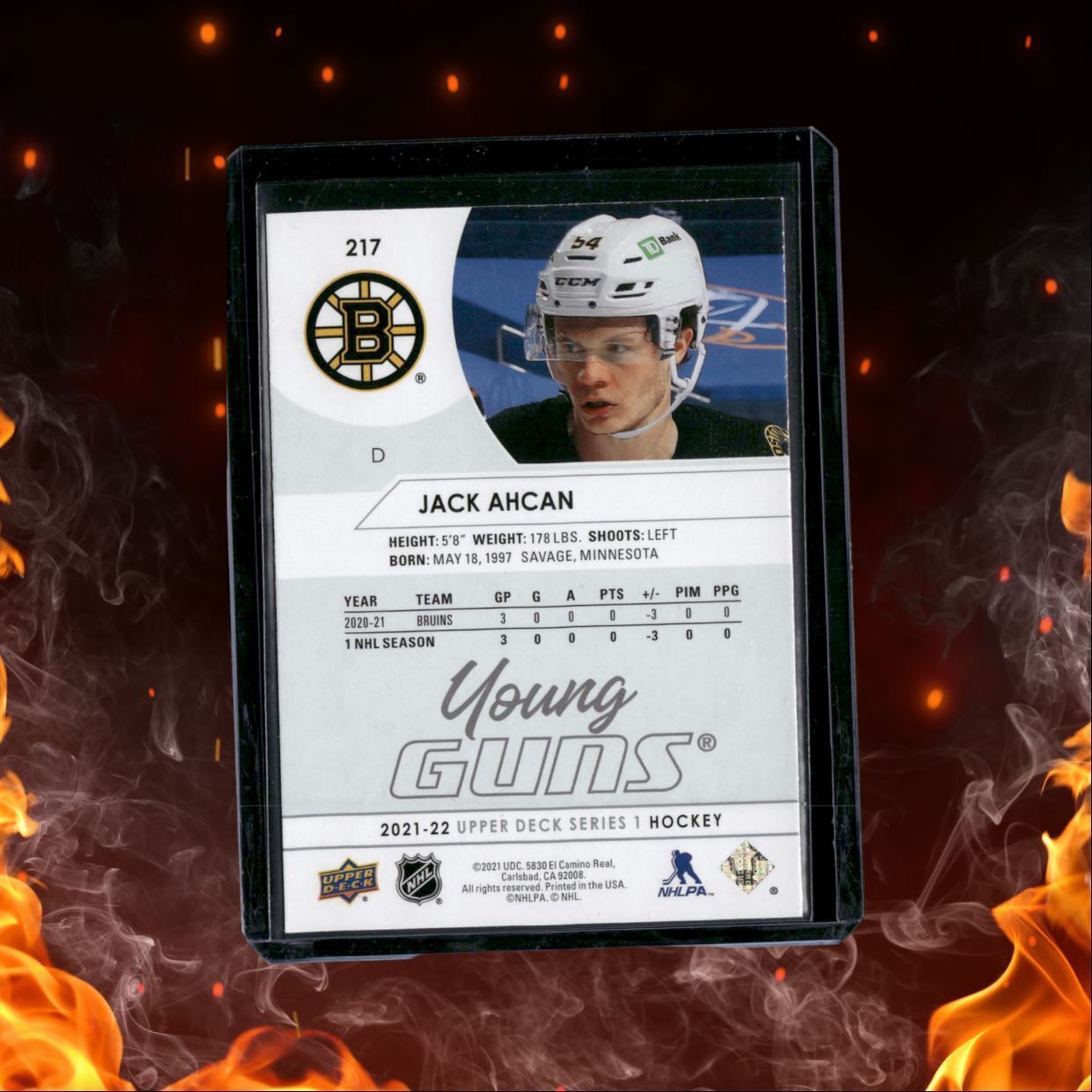 2021-22 Upper Deck Jack Ahcan Young Guns Rookie #217