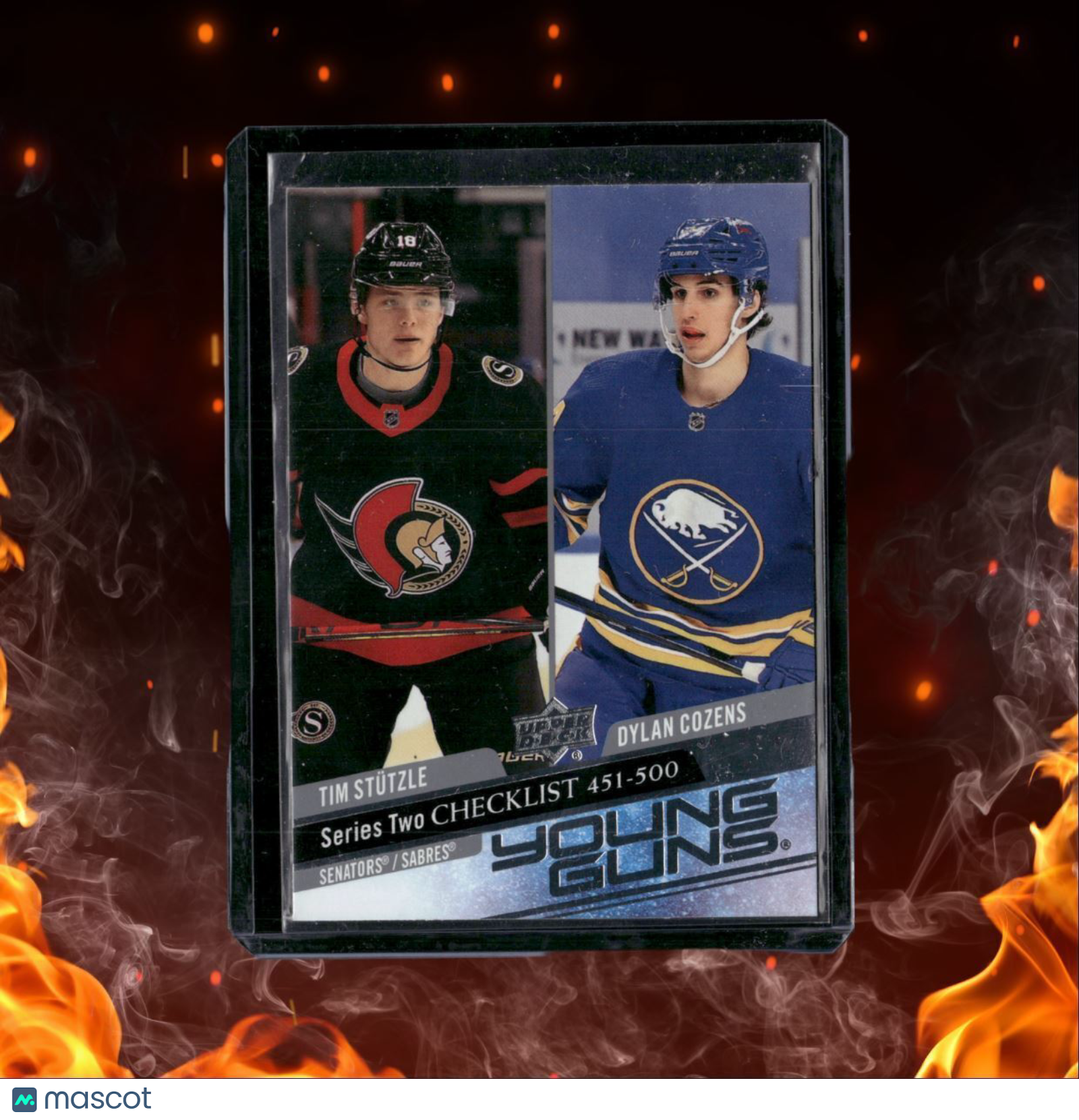 2020-21 Upper Deck Tim Stutzle / Dylan Cozens Young Guns Checklist Rookie #500