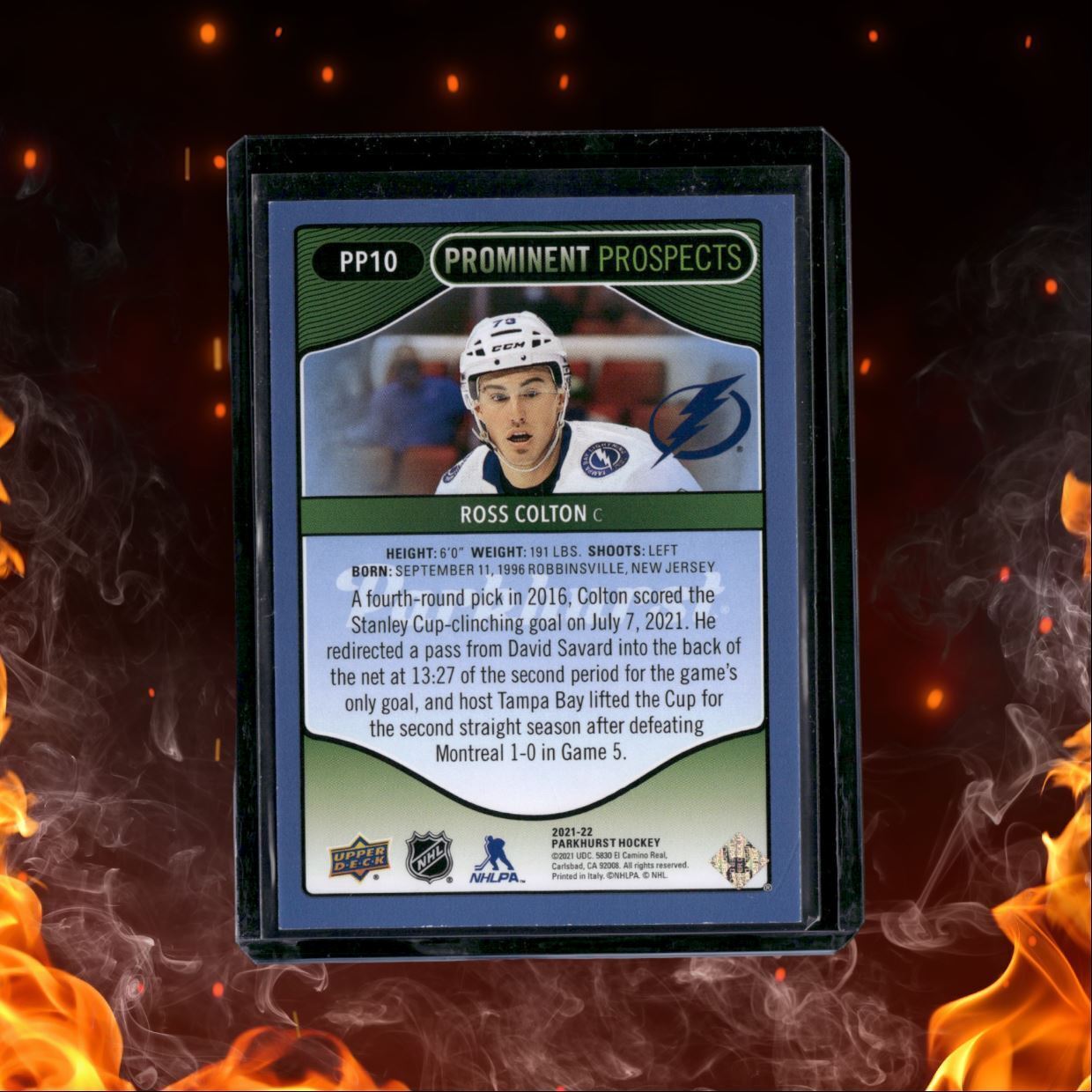 2021-22 Upper Deck Parkhurst Ross Colton Promiment Prospects Rookie 16/25 #PP10