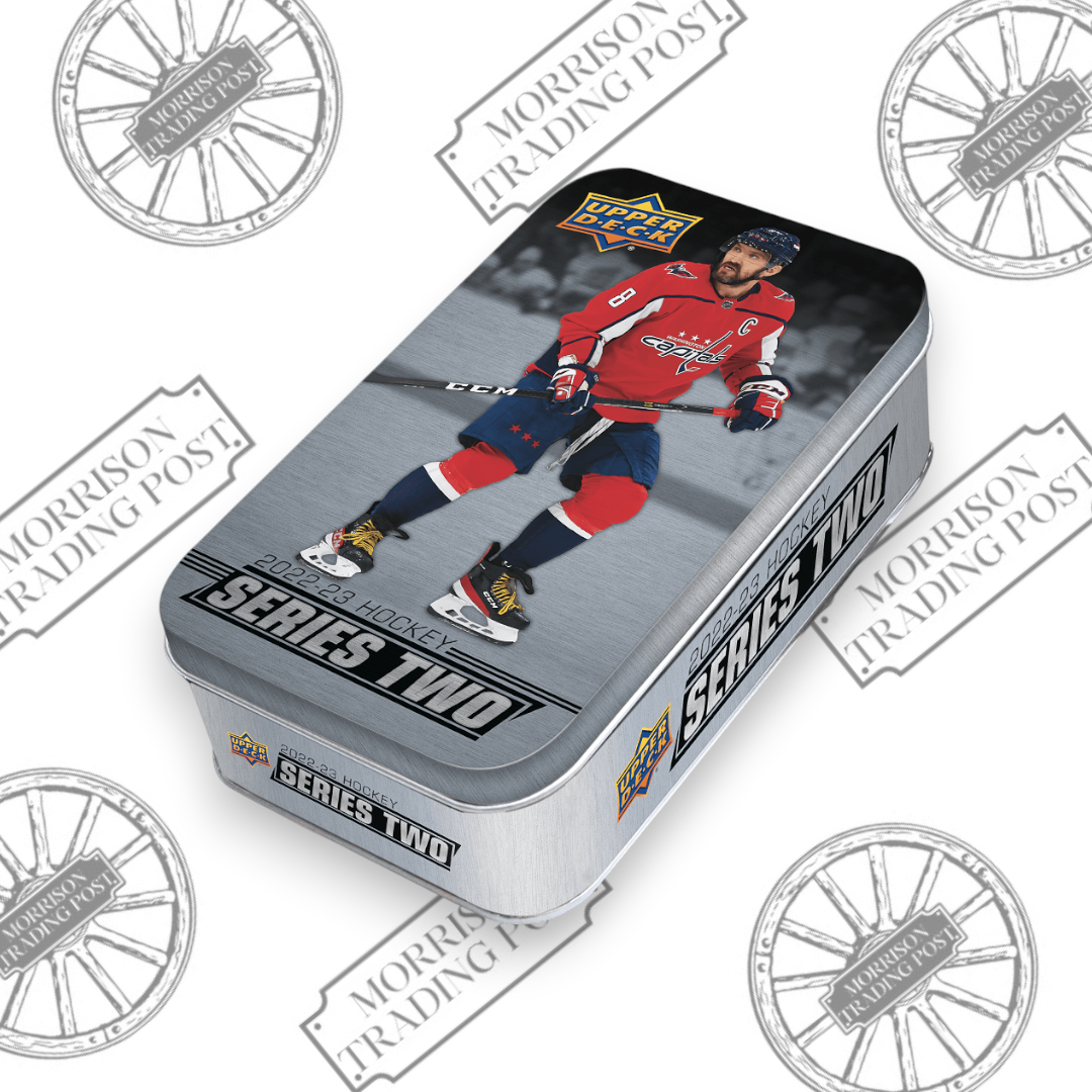 2022-23 Upper Deck Series 2 Hockey Tin — front of sealed tin