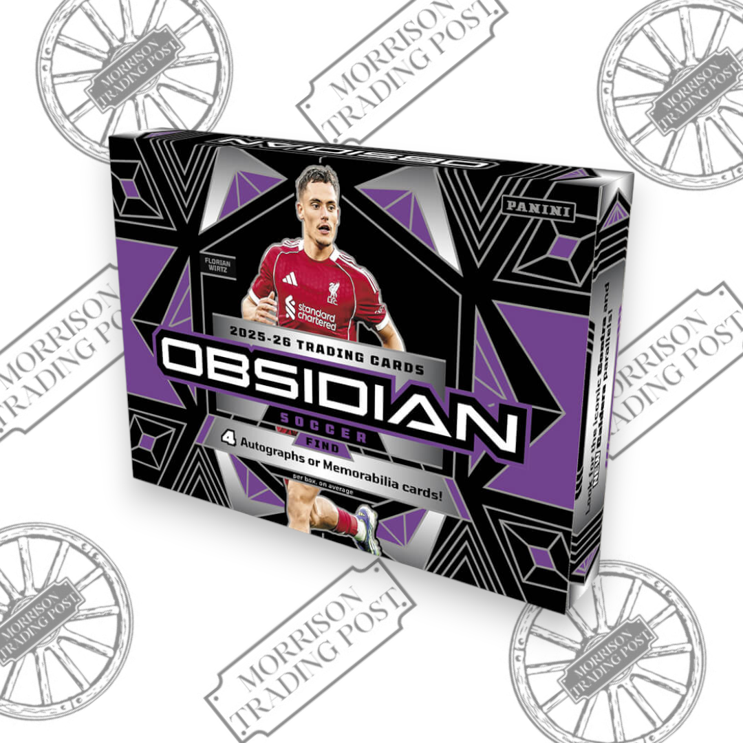 2025-26 Panini Obsidian Soccer Hobby Box — front of sealed box
