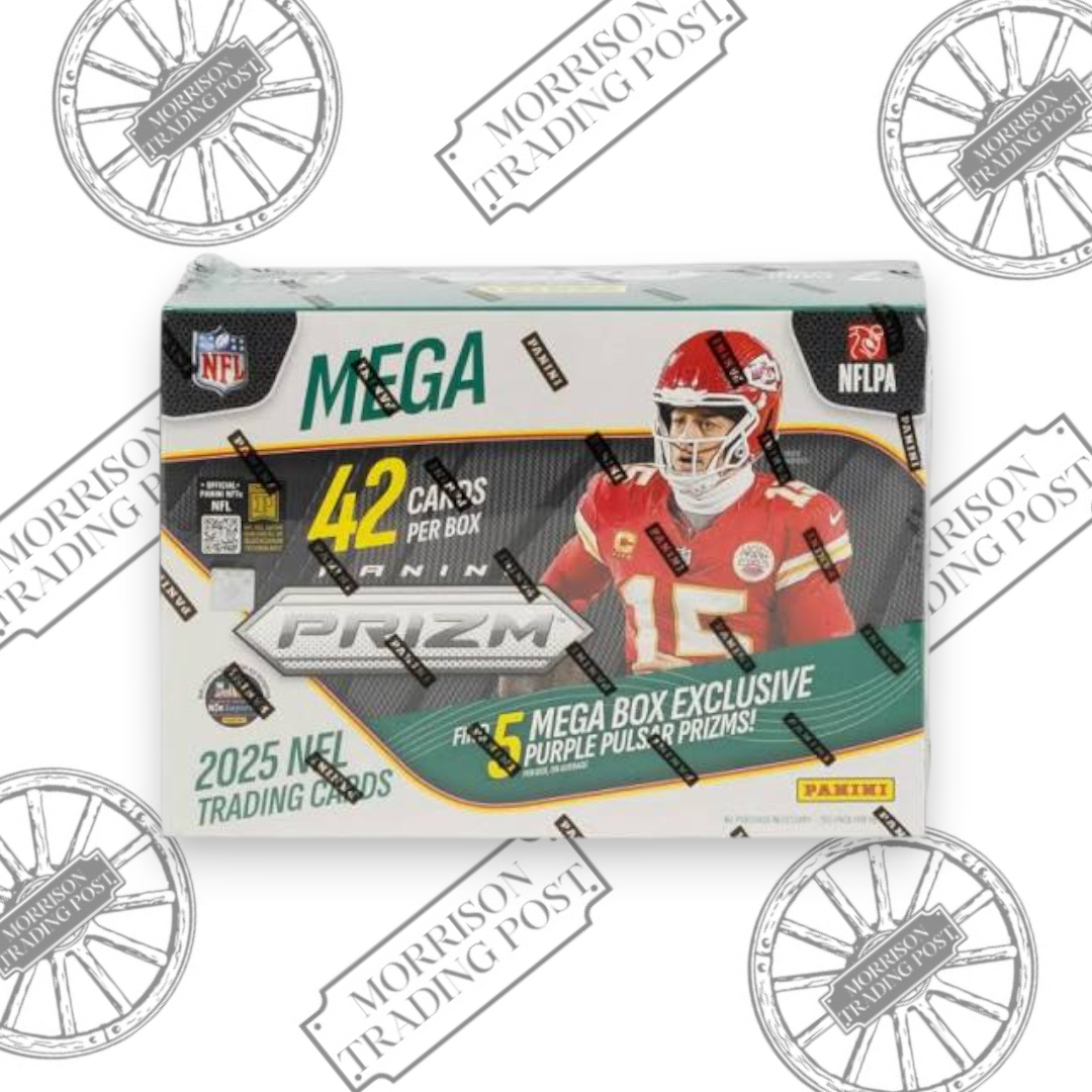 2025 Panini Prizm Football Hobby Mega Box — front of sealed box