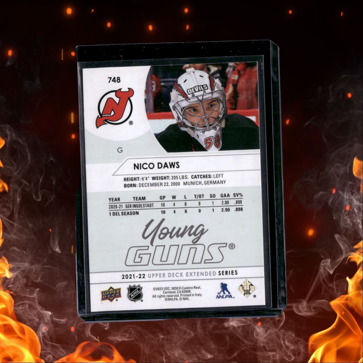 2022-23 Upper Deck Nico Daws Young Guns Rookie #748