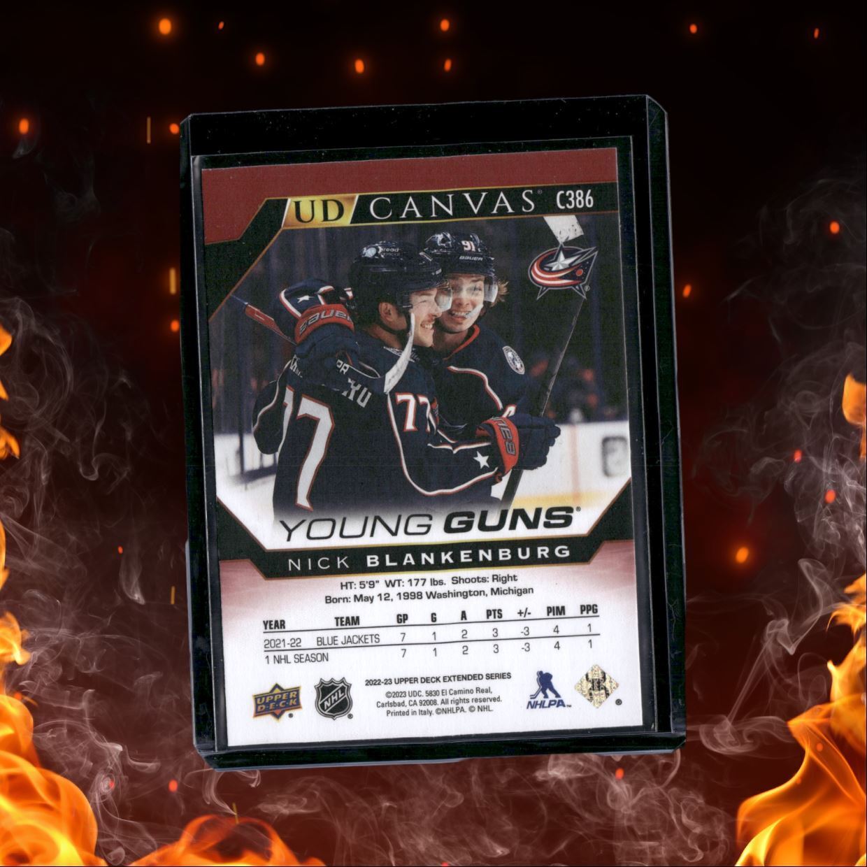 2022-23 Upper Deck Nick Blankenburg Canvas Young Guns Rookie #C386