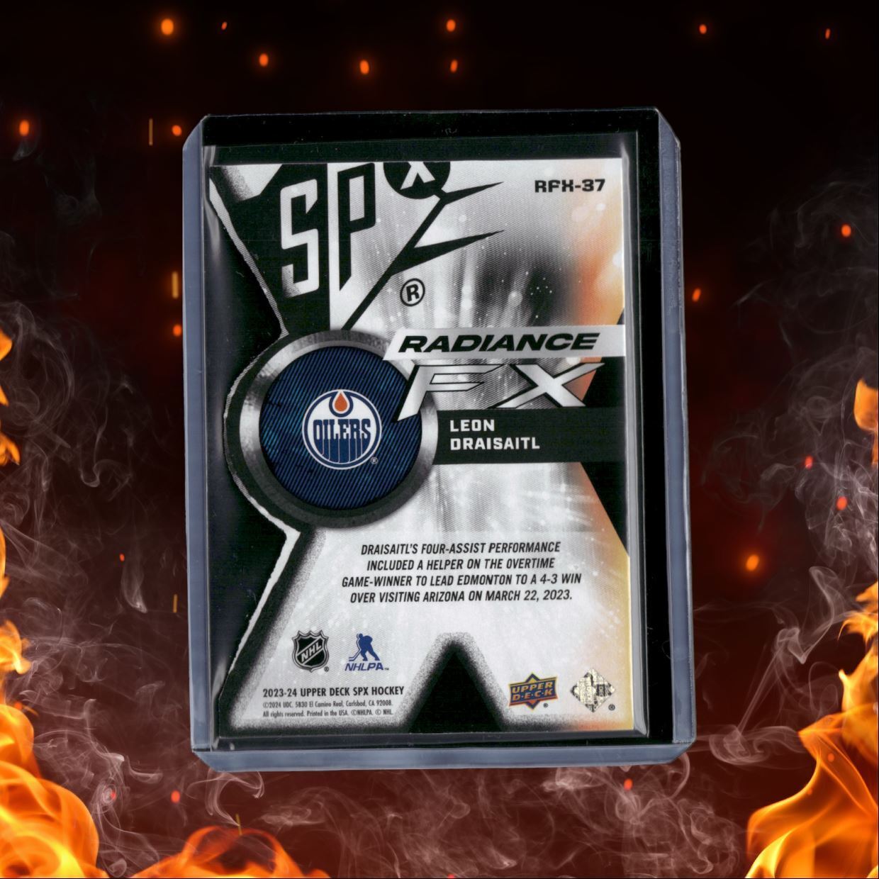 2023-24 Upper Deck SPx Leon Draisaitl Radiance FX Blue 044/299 #RFX-37