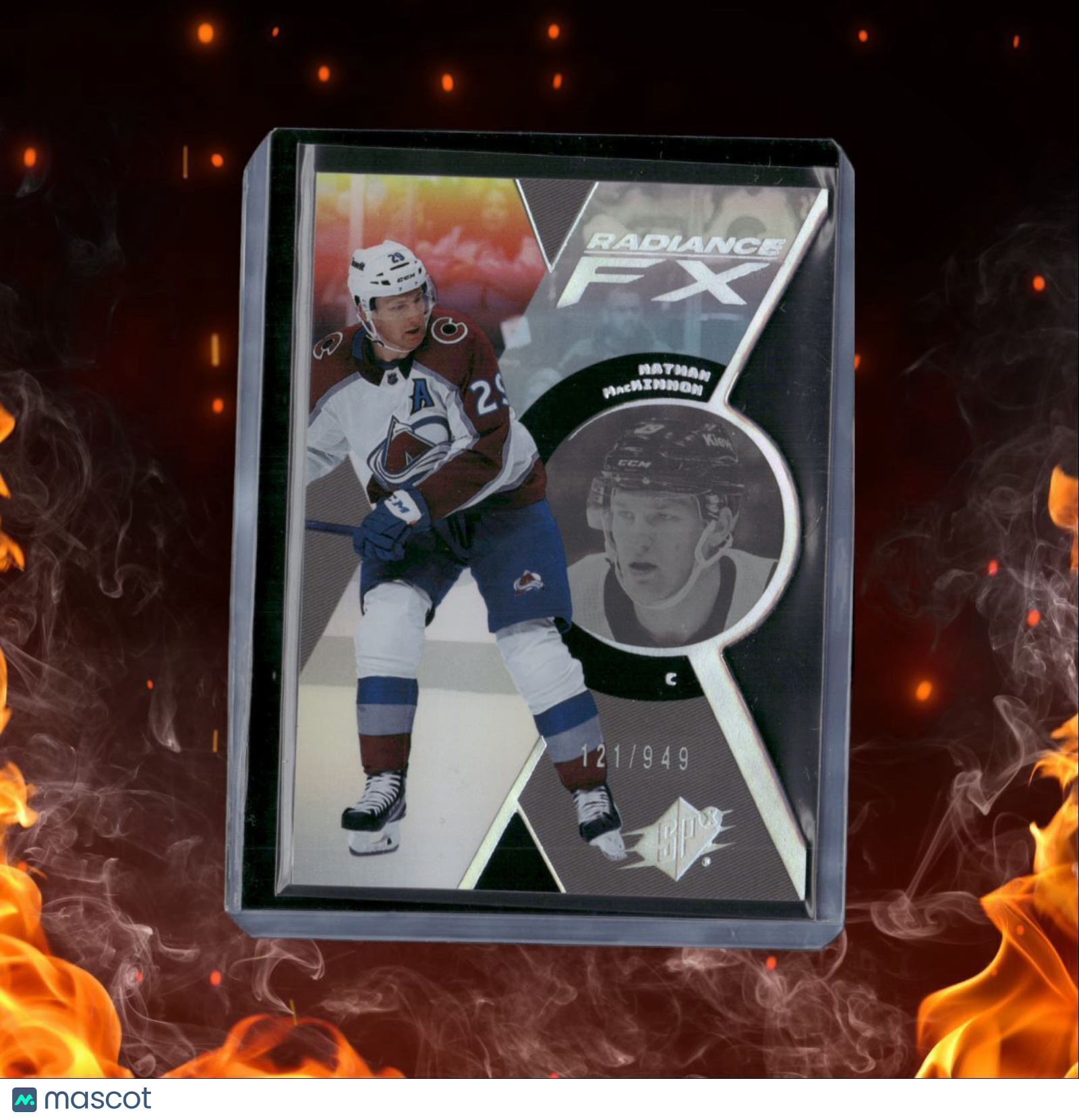 2023-24 Upper Deck SPx Nathan MacKinnon Radiance FX 121/949 #RFX-54